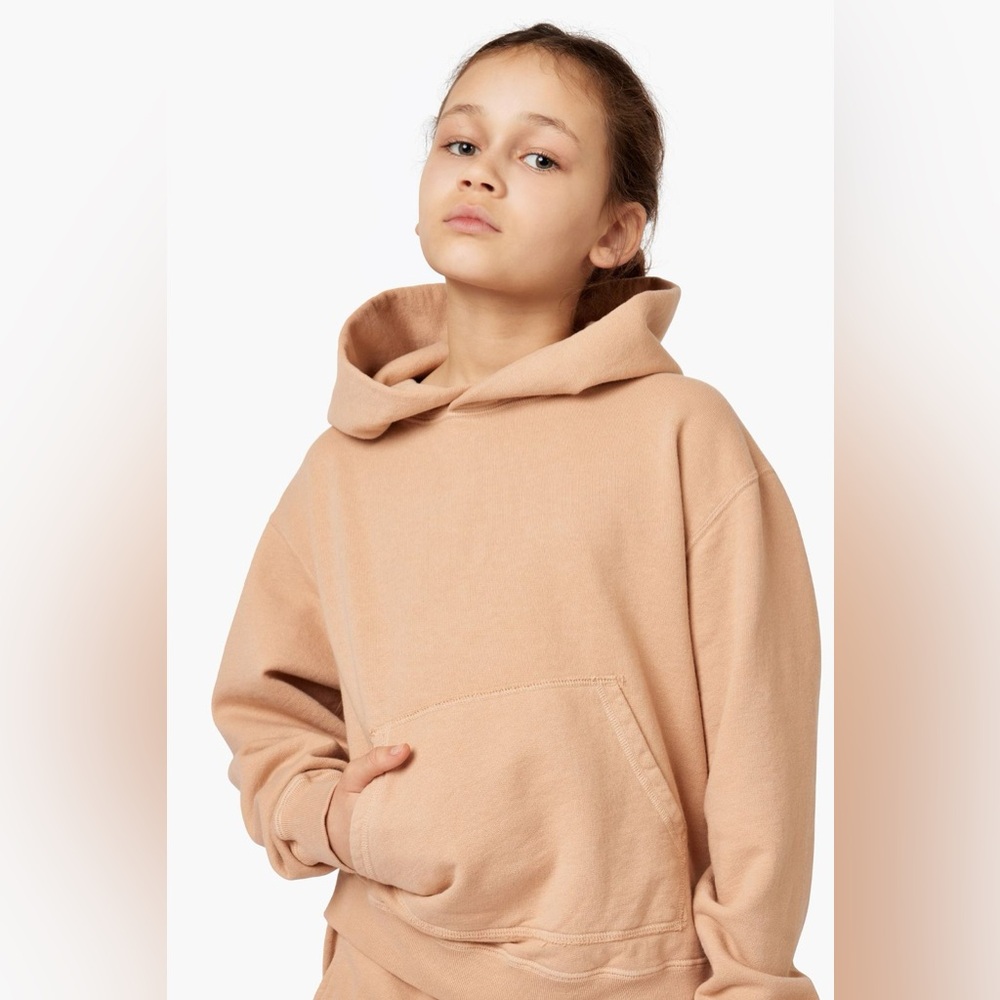 TKEES Kids Tan Hoodie with Front Pocket Sz 9/10